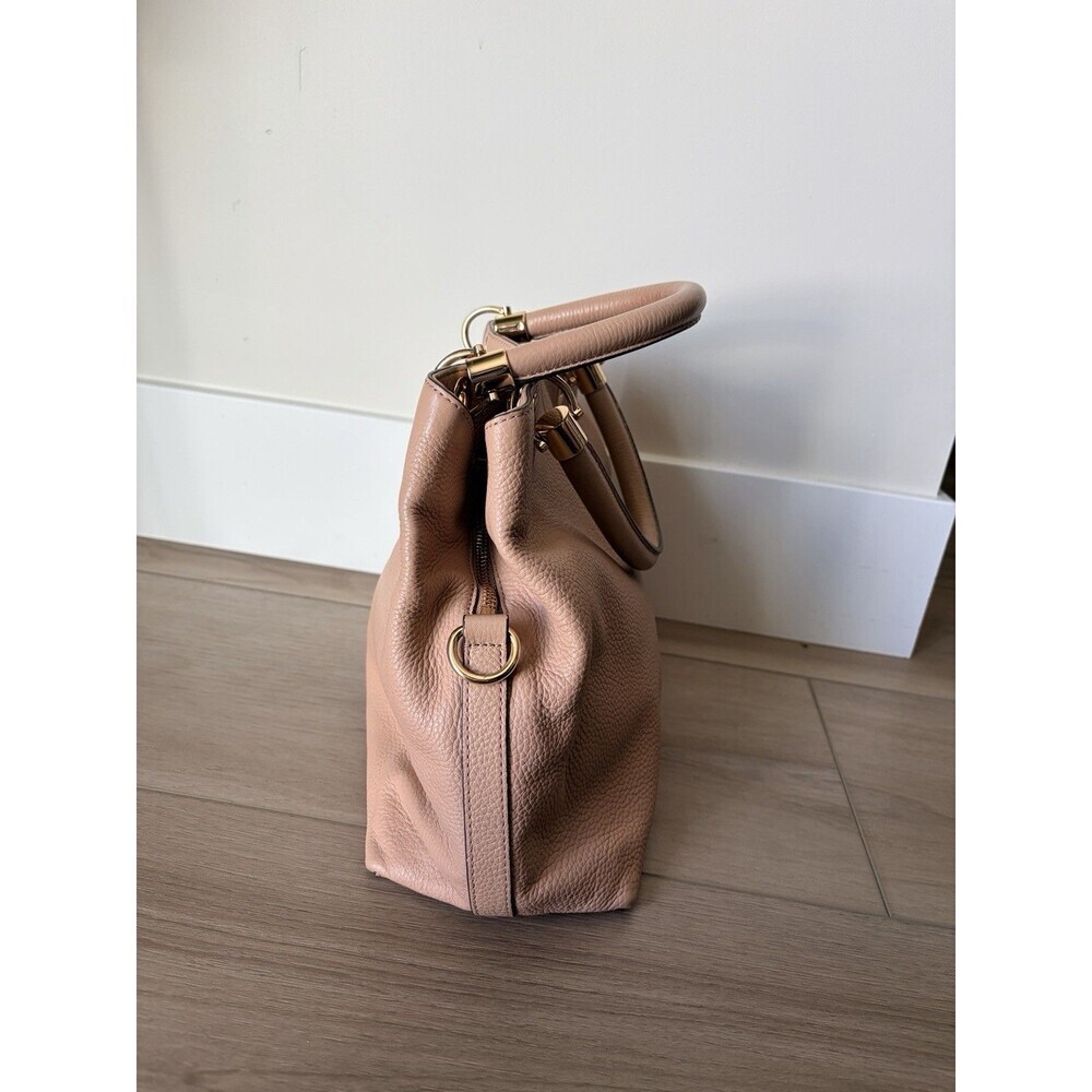 VINCE CAMUTO Pebble LEATHER ACCORDION SATCHEL CROSSBODY light/faint pink Purse - Picture 2 of 8